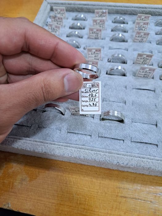 Мужские Обручальные из Серебро, Kumush Uzuklar, 925 proba Kumush Uzuk