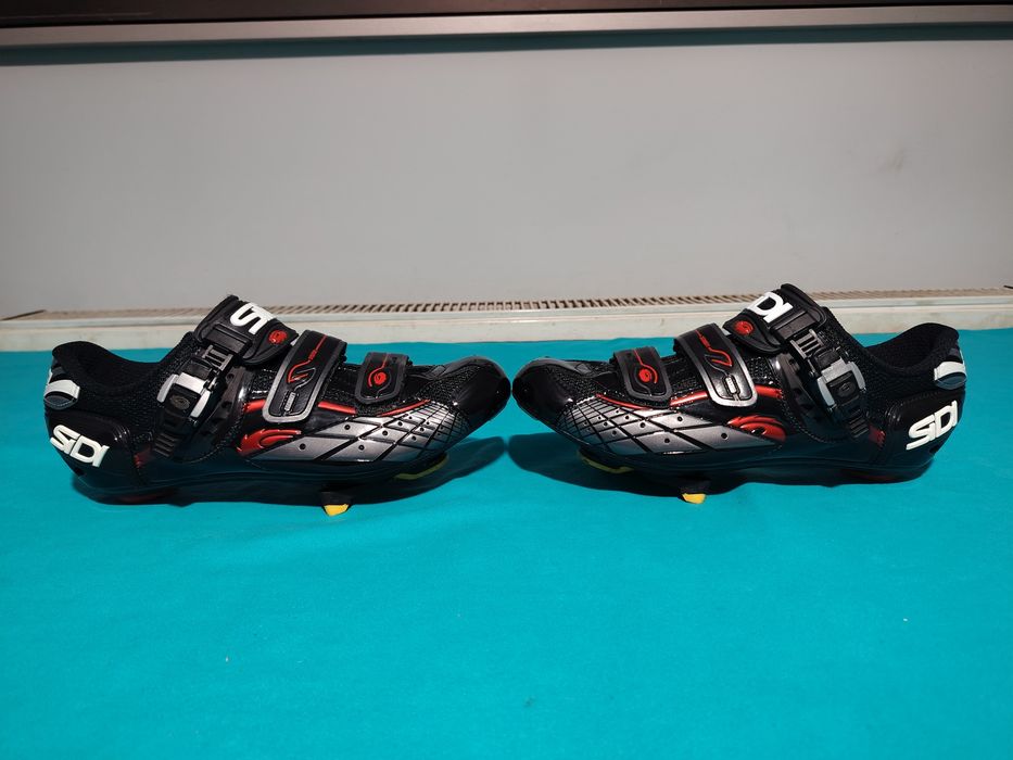 SIDI Spider SRS Carbon adidași ciclism, plăcuțe pentru șosea, mărimea 42, interior 26 cm.