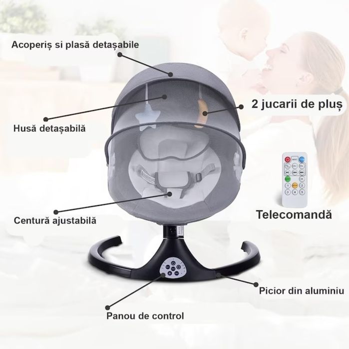 Leagan electric cu spatar reglabil