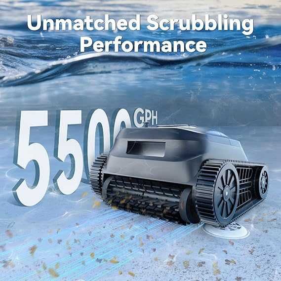 Robot aspirator Pondee X5 pentru fundul și pereții piscinei,Garantie