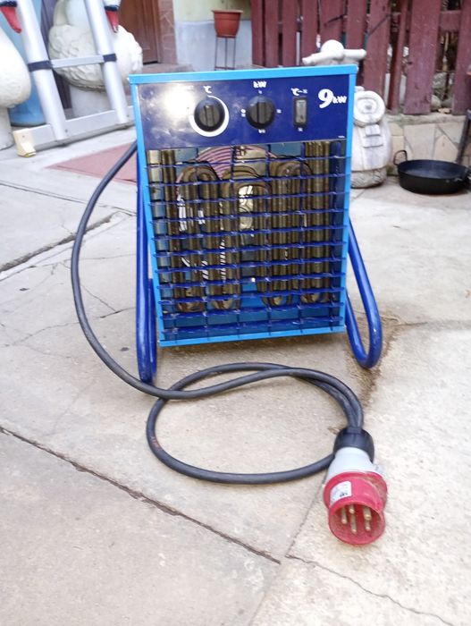 Aerotermă electrică trifazată, putere 9 kW, cu termostat reglabil