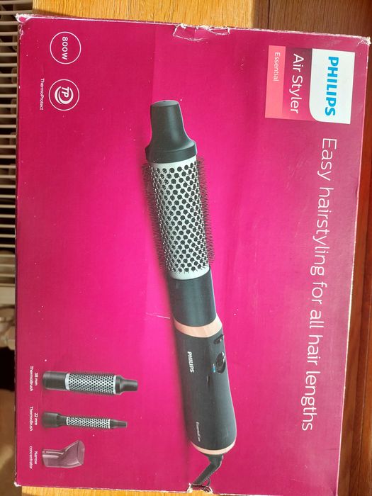 Vand perie electrica cu aer cald Philips Essential HP8661, uscator par