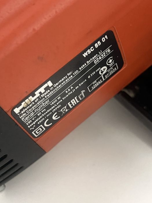 Hilti WSC 85 circular professional