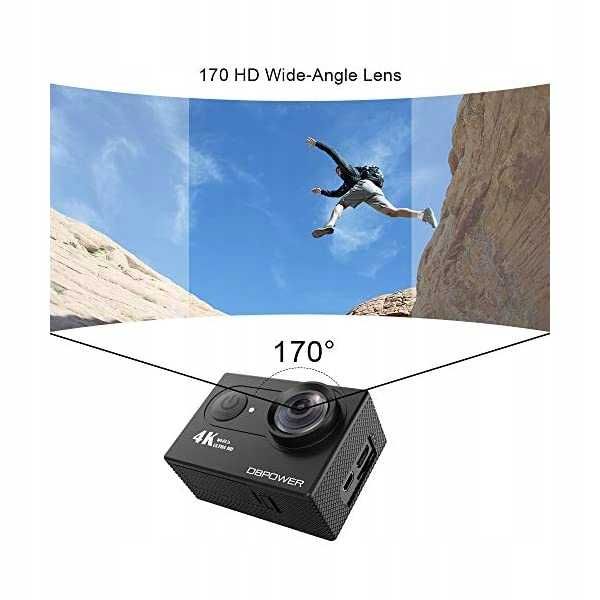 Action Camera 4K, wifi, DBPOWER, waterproof, sigilat!