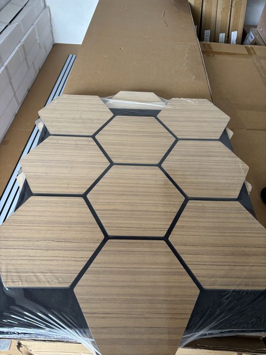 MDF ламперия пчелна пита. Шумоизолиращ панел за декор на стени