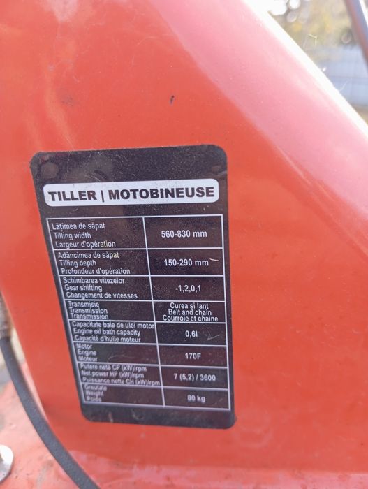 Vând motosapă Ruris Dac 700Dk cu remorcă