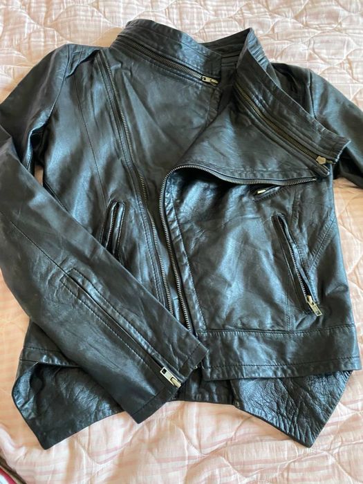 Корейская кожаная куртка S