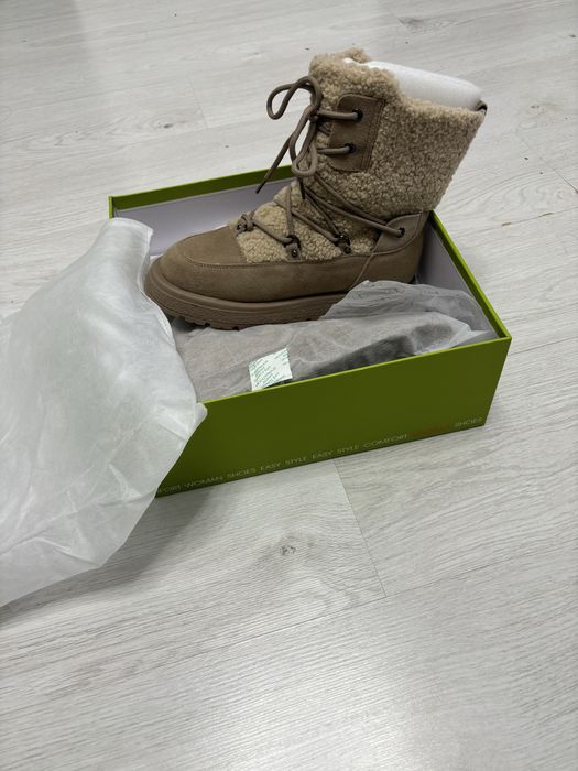 Сапоги зимние, теплые, без каблука