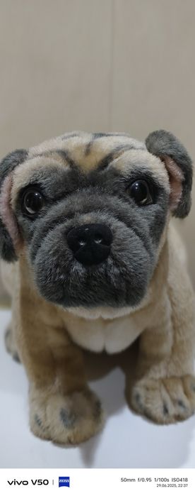 Мягкая игрушка щенок шарпей.