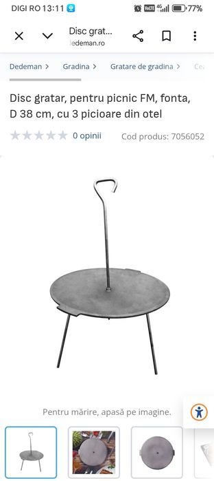 Disc gril fonta 45cm
