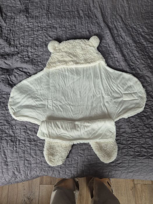 Плюшена пелена мече за новородено