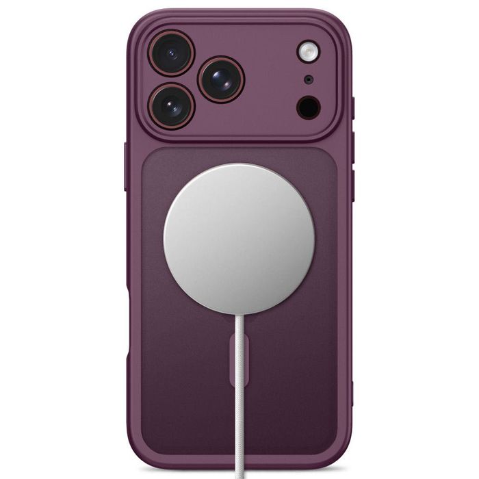 Матов Магнитен Калъф с MagSafe Tech-Protect BasicMag за iPhone 18 Pro / 17 Pro – Dark Cherry / Burgundy