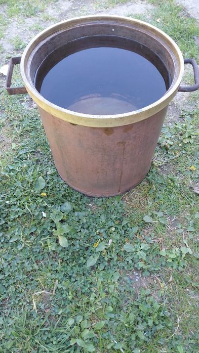 Oala cupru, alama cu sita si capac 30 litri