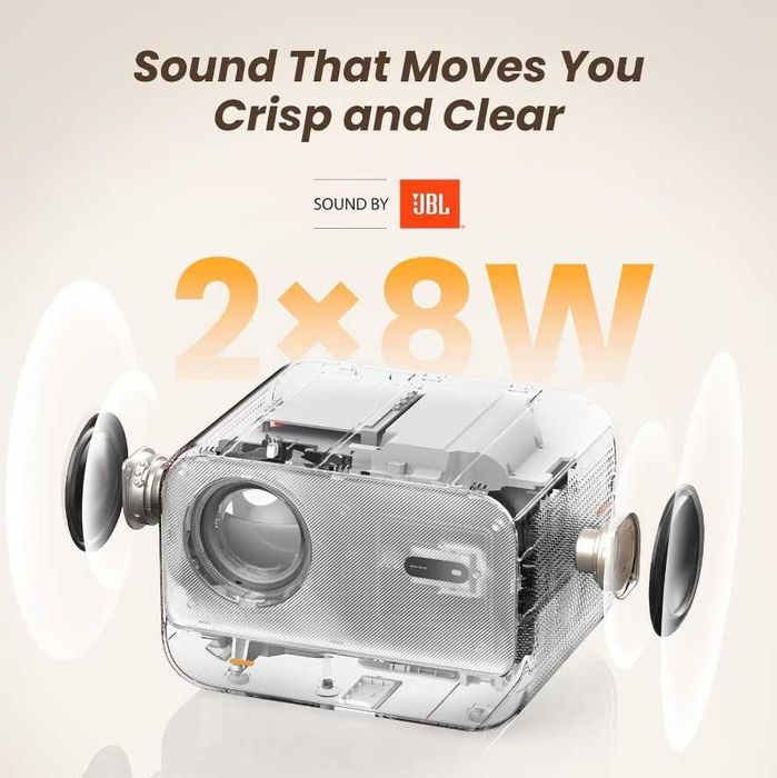 Proiector Yaber L2S, portabil, FullHD Wifi6 BT5.1, JBL, autofocus, alb