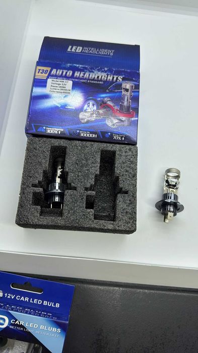 Set 2 bucati becuri led H7 12V, 28000LM, lumina alba, 280W, 6000K