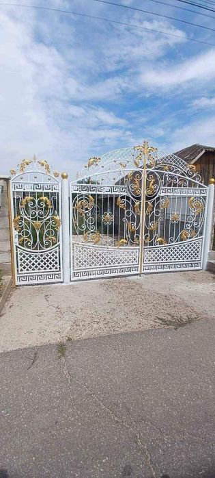 Porți, panouri de gard, balustrade din fier forjat și tablă decupată.