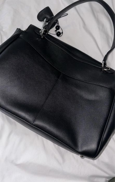 Сумка кожаная черная