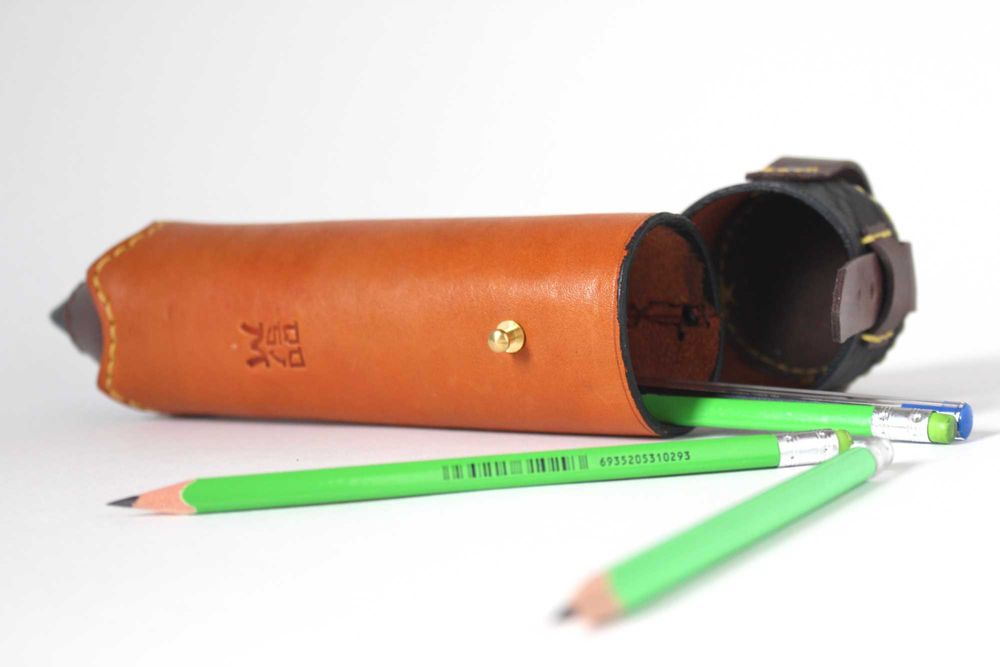 Пенал/Qalamdon 100% Натуральная кожа