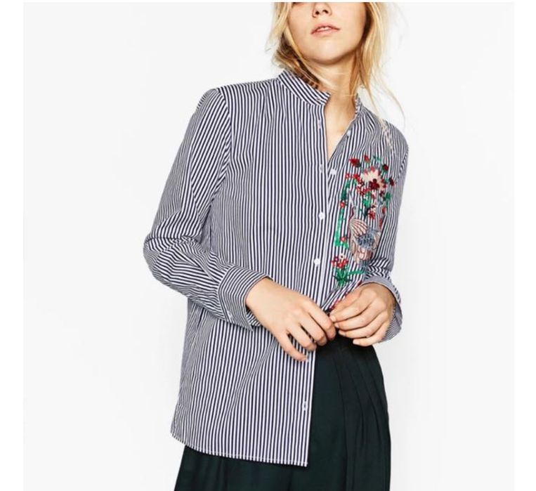 Дамска риза с бродерия, М размер, Zara, 20лв