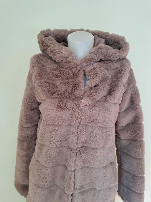 Дамско палто изкуствен косъм