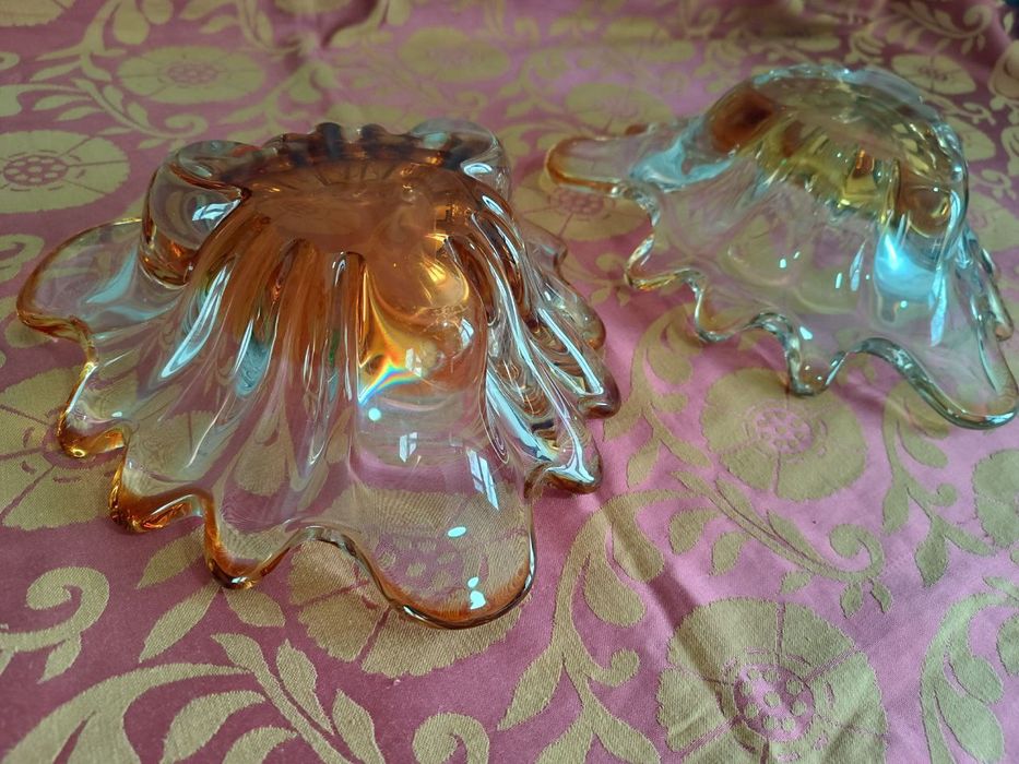 Вазочка конфетница ЧССР 
Цветное красивое стекло