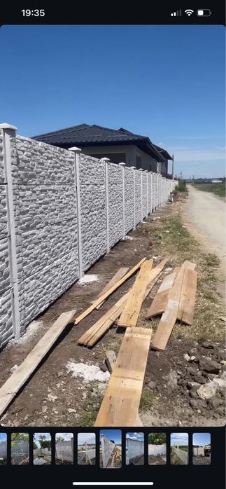 Gard  din placi de beton