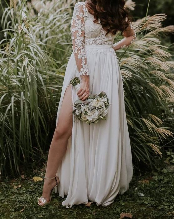 Rochie mireasa Beatrice Gale xs din dantela si voal