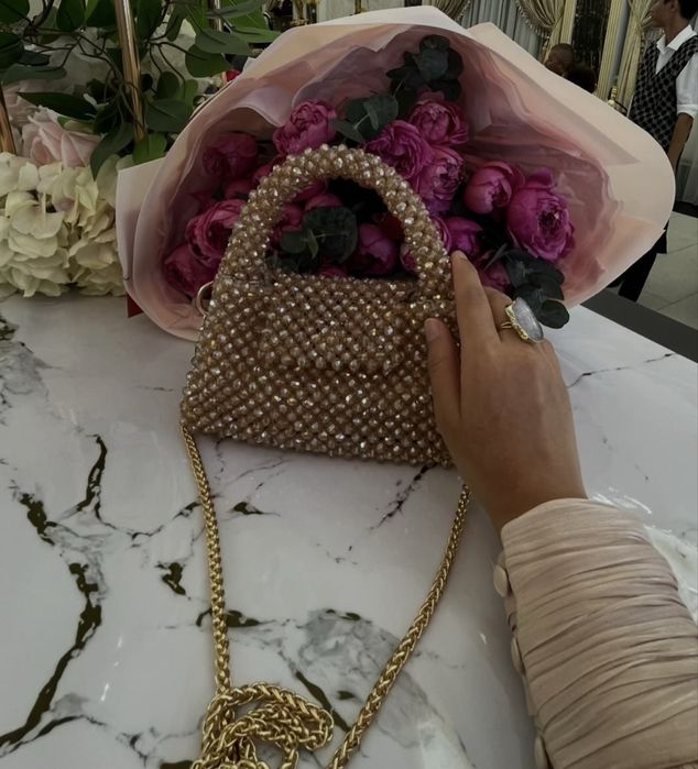 Хрустальная сумка ручной работы