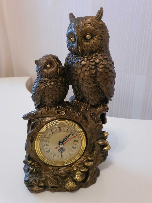 Статуэтка Сова с часами .Новая.