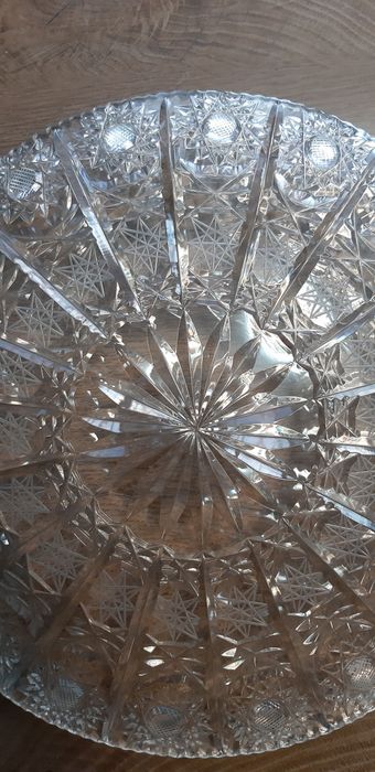 Уникат! Кристална гравирана чиния