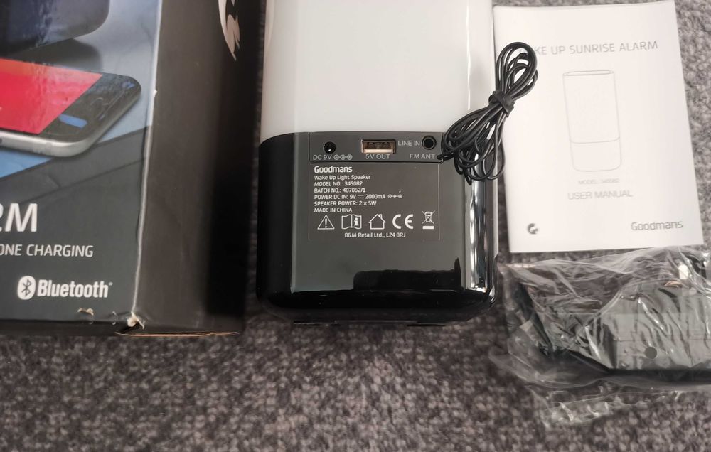 НОВ GOODMANS Sunrise Radio Alarm Bluetooth Speaker нощна лампа 6 цвята