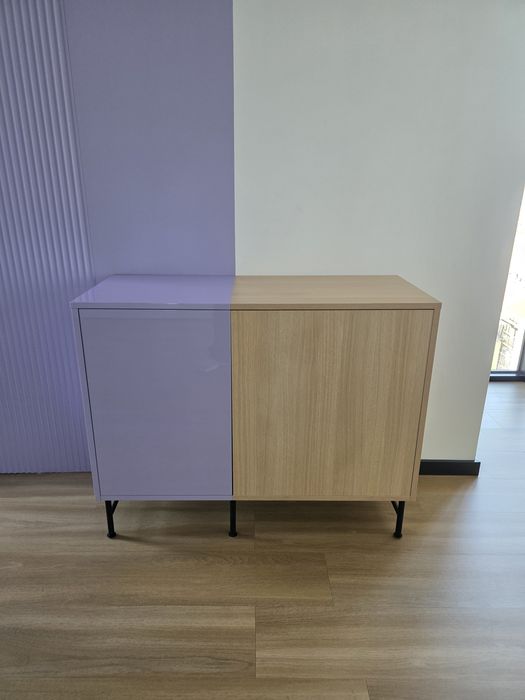 Минибар шкаф -дърво и лилаво