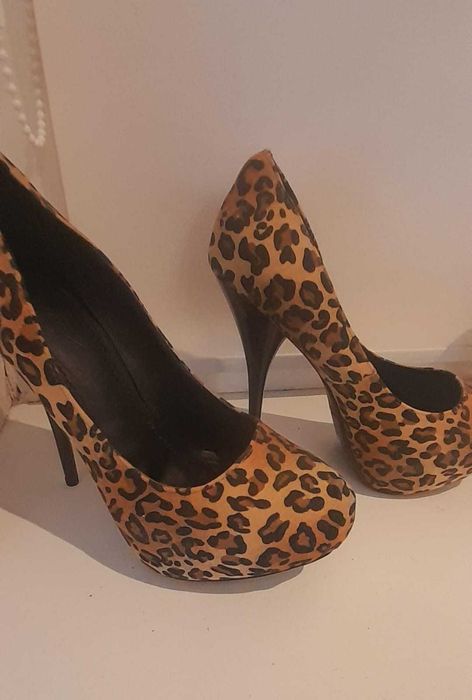 тигровые туфли на платформе