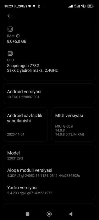 Xiaomi 12 LITE Narxi