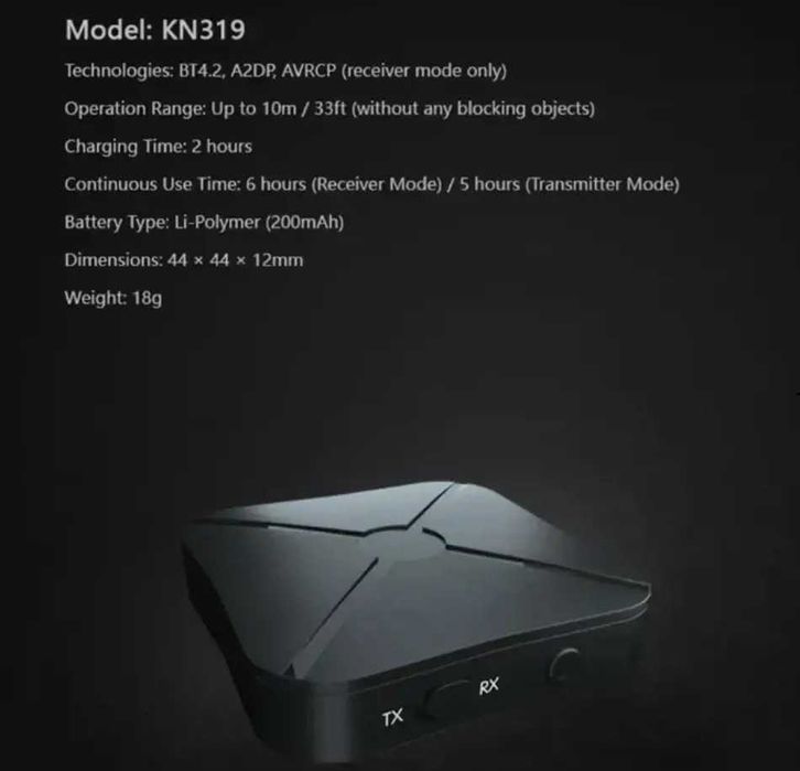 Oferta Bluetooth 4.2 Receiver Transmitter 2 in 1 model NOU