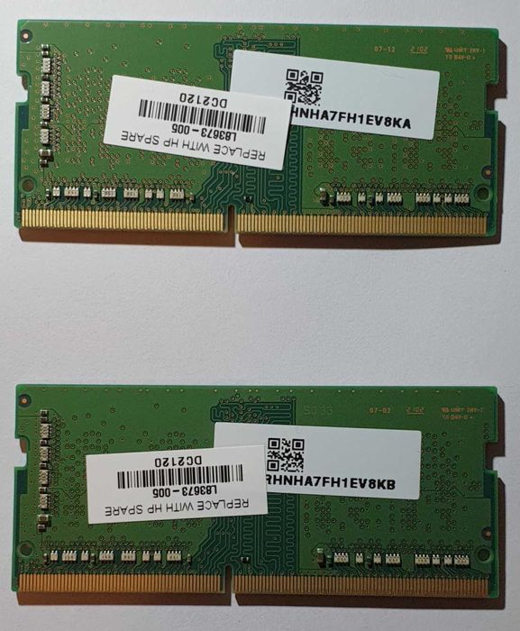 Продавам памет за лаптоп 8GB (2x4GB) 3200 MHz DDR4 CL22