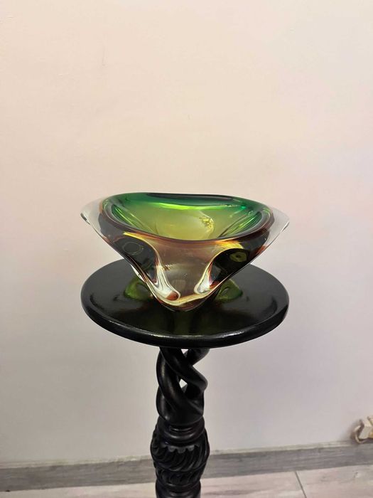 Fructiera cristal Bohemia lucrare Josef Hospodka bibelou bibelouri