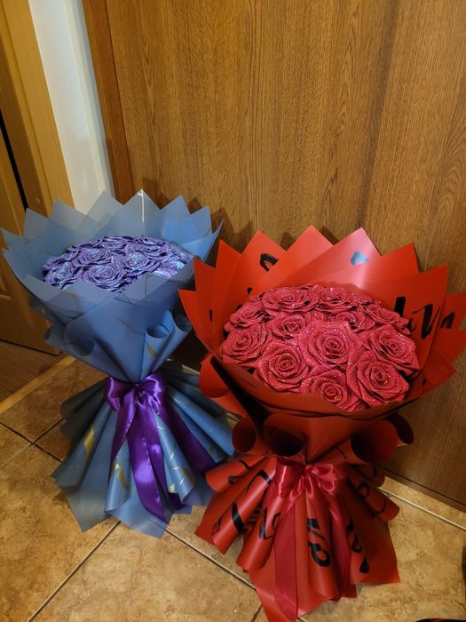 Trandafiri din satin și săpun