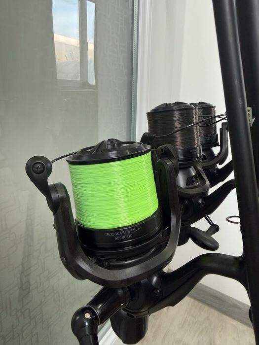 Combo Pescuit Crap Daiwa Crosscast Fox Eos Okuma Avenger Custom Black