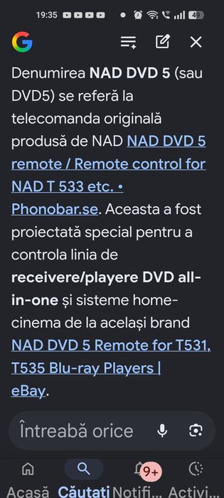 Telecomanda nad pentru amplificaror/ampliruner