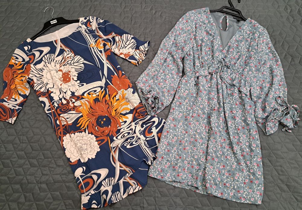 Дамска лятна къса рокля флорални мотиви цветя XS/S, Zara,bershka,h&m