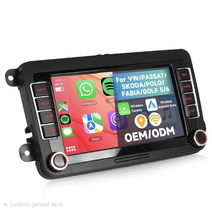 Navigatie Ecran 7/9 inch Android 15, 64GB ROM, VW CARPLAY