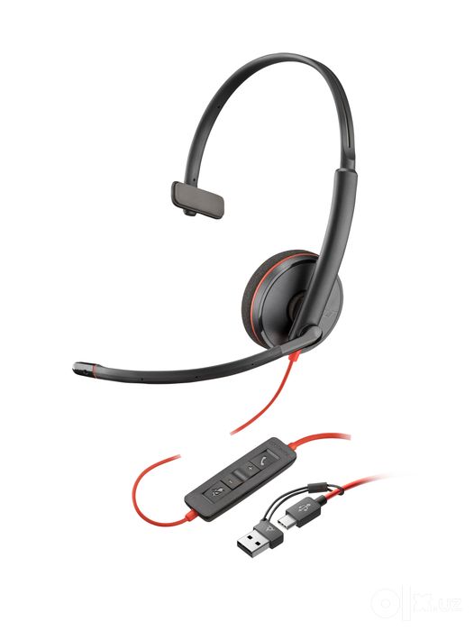Гарнитура Plantronics Poly Blackwire 3210 моно USB-A
