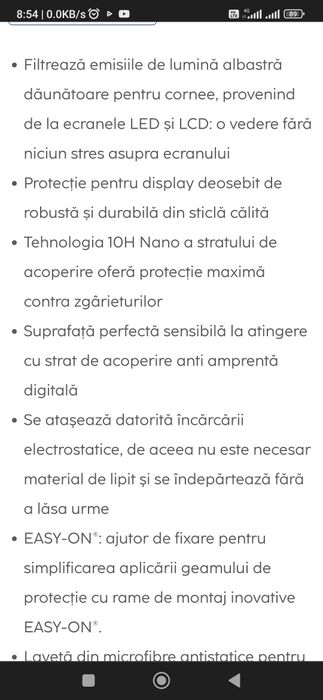 Folie sticla anti blue light Hama pentru Samsung A70 sigilata