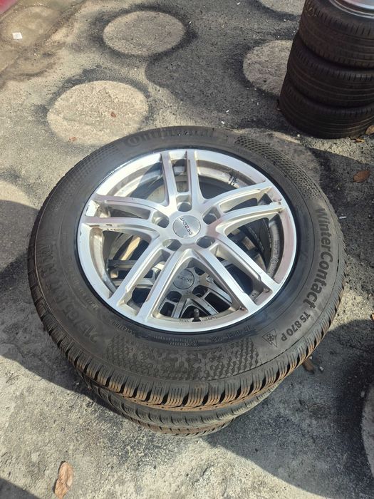 4 Roti Jante + Anvelope IARNA - 5x112 17'' - 215/65/17 Continental 2025 CA NOI - Dedicate VW Tiguan / Skoda Kodiaq / Seat Tarraco !