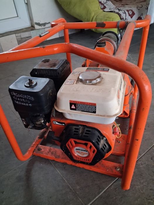 Țevi irigație diametrul 75 cu aspersoare și motopompă 3 țoli