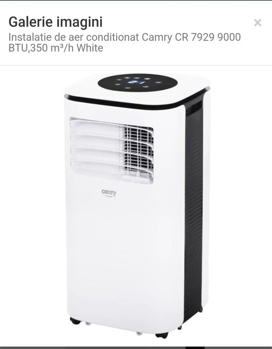 Aer condiționat Camry CR 7929 9000 BTU,350 m³/h White