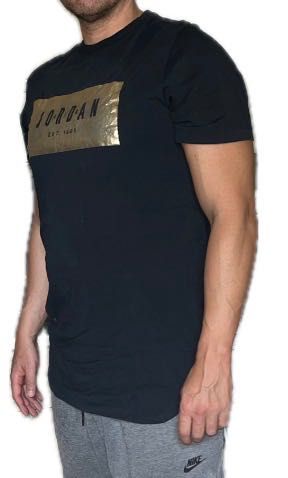 Оригинална мъжка тениска Jordan Alt-Hem Foil (Черна/Златна) – размер L