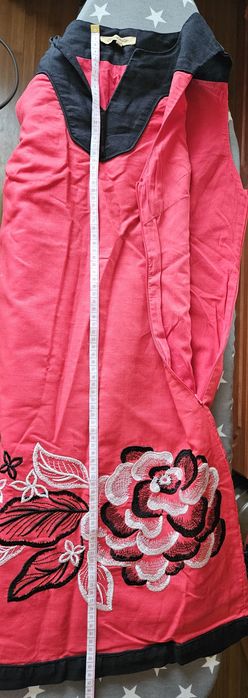 Rochie Sweet Miss roșie cu broderie