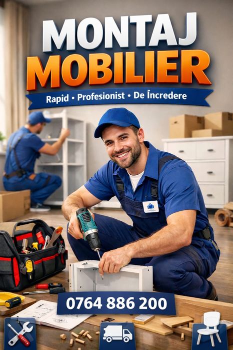 Montaj mobilier ikea jysk transport mutari orice debarasare ieftin rap